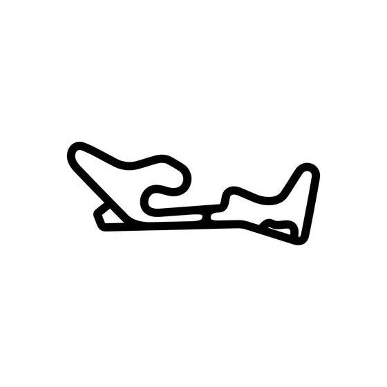 Abbeville France Race Circuit Race Track Outline Vinyl Decal Sticker