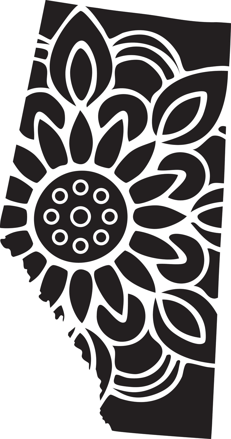 Alberta Map Canada Flower Beautiful Mandala Vinyl Decal Sticker