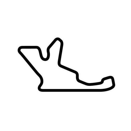 Almeria Circuit Race Track Outline Vinyl Decal Sticker