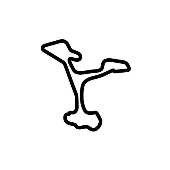 Ascari Race Resort Circuit Race Track Outline Vinyl Decal Sticker