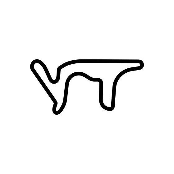 Autodromo Termas De Rio Hondo South America Race Track Outline Vinyl Decal Sticker