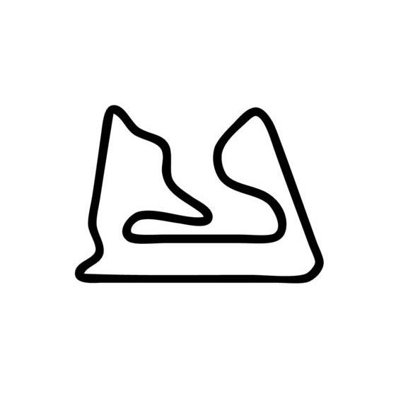 Bahrain International Circuit Race Track Outline Vinyl Decal Sticker