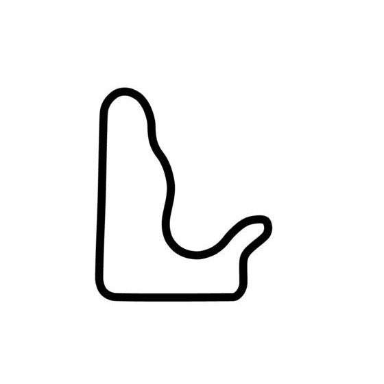 Barbagallo Raceway Short Race Track Outline Vinyl Decal Sticker