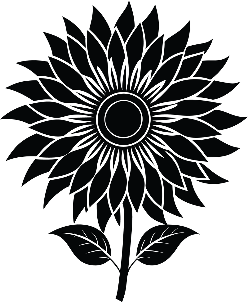 Beautiful Golden Sunflower Nature Plant Vinyl Decal Sticker