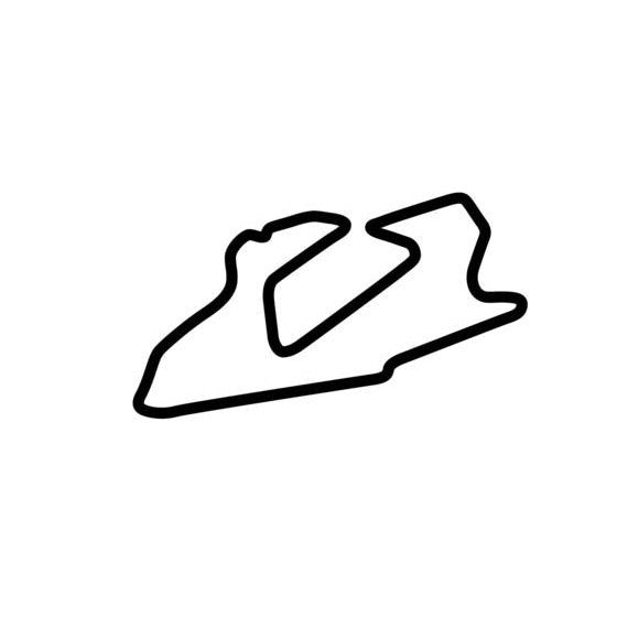 Bedford Autodrome Gran Turismo Circuit Race Track Outline Vinyl Decal Sticker