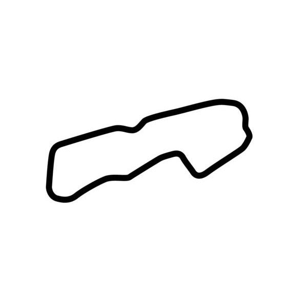 Blyton Park Driving Centre Long Circuit Race Track Outline Vinyl Decal Sticker