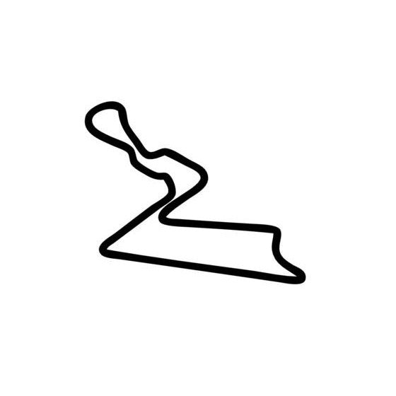 Buddh International Circuit Race Track Outline Vinyl Decal Sticker