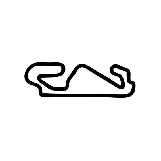 Catalunya Circuit Race Track Outline Vinyl Decal Sticker