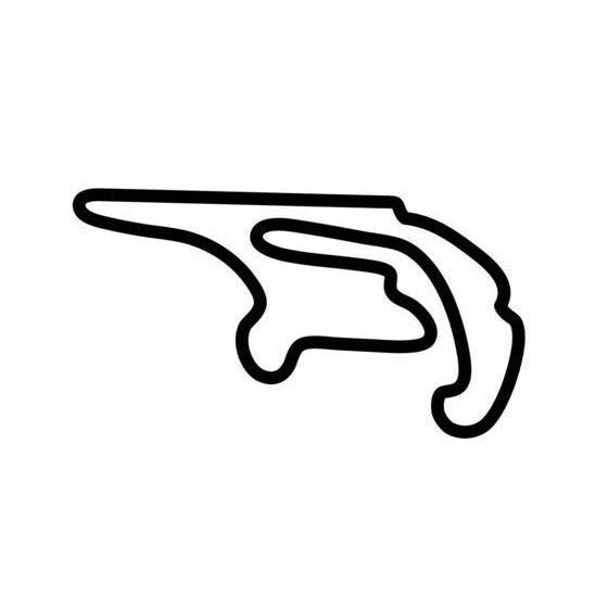 Chenevieres Circuit Race Track Outline Vinyl Decal Sticker