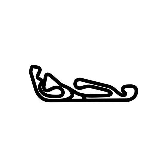 Clark International Speedway Circuit Race Track Outline Vinyl Decal Sticker
