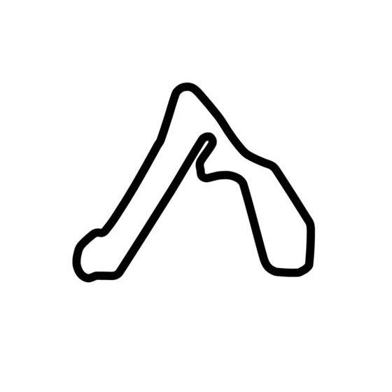 Croft Circuit Race Track Outline Circuit Race Track Outline Vinyl Decal Sticker