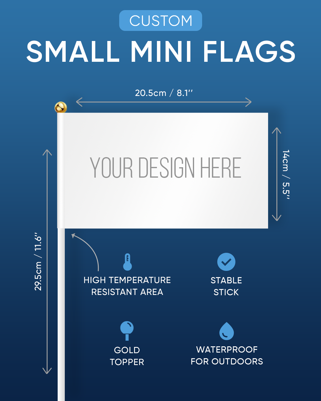 Warning Pesticide Treated Area Mini Flag