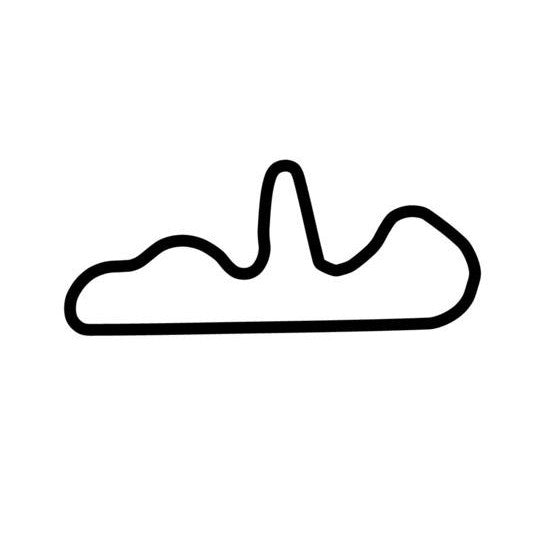 Dijon Prenois Gp Circuit Race Track Outline Vinyl Decal Sticker