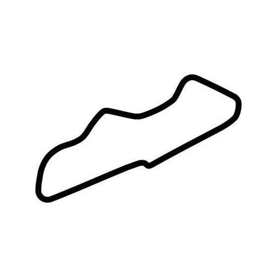 Donington Park National Circuit Race Track Outline Vinyl Decal Sticker