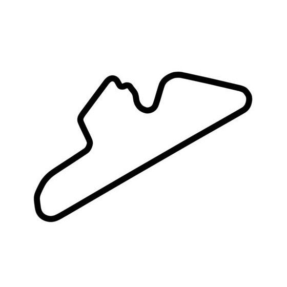 Dubai Autodrome Club Course Circuit Race Track Outline Vinyl Decal Sticker
