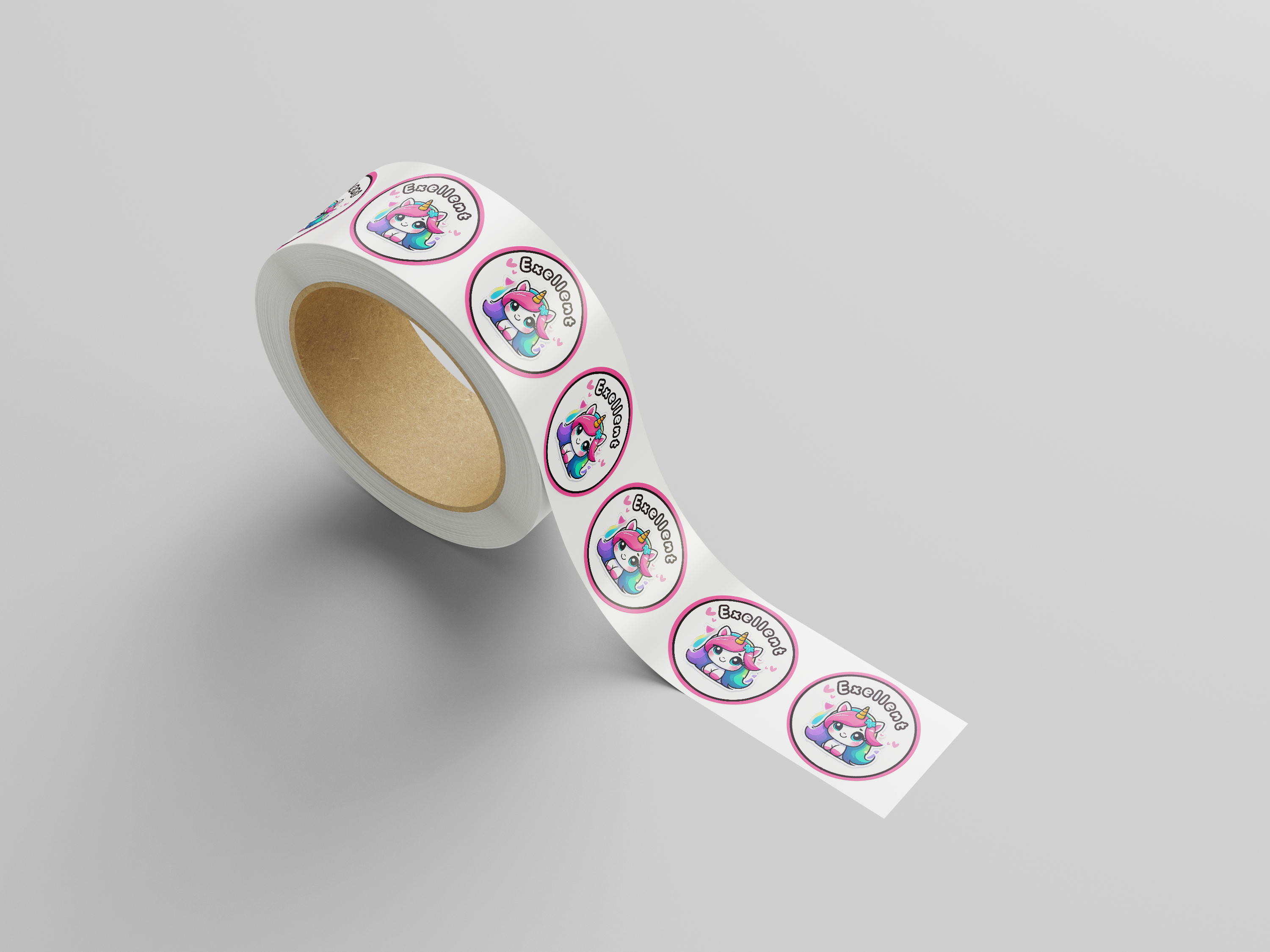 Excellent Motivational Kids Cute Unicorn Girl Design 19 Classroom School Homework Award Sticker