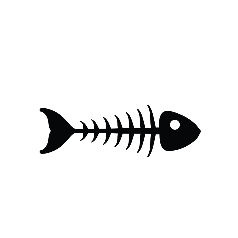 Fish Bones Skeleton Animal Fishing Vinyl Decal Sticker Style-45