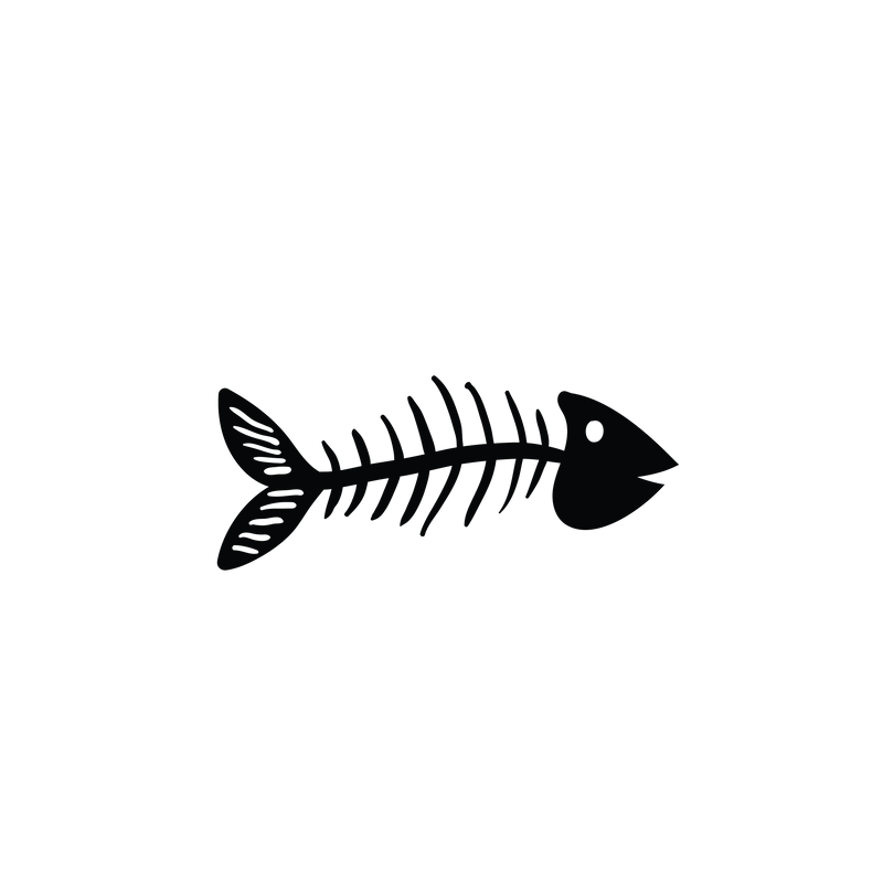 Fish Bones Skeleton Animal Fishing Vinyl Decal Sticker Style-46