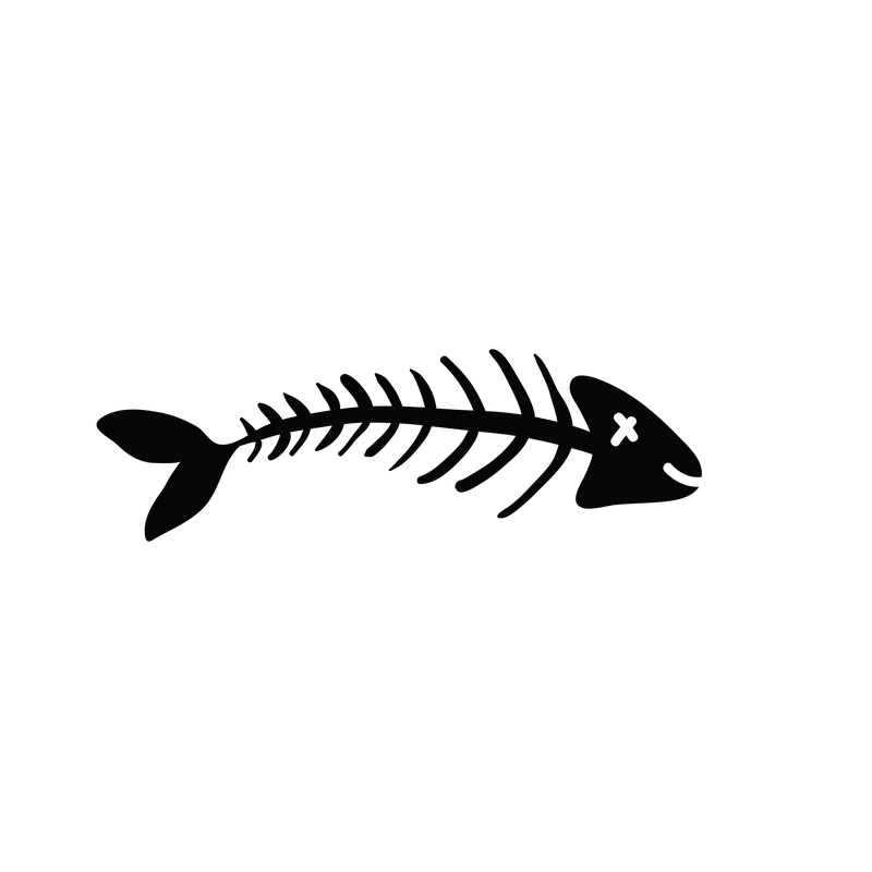 Fish Bones Skeleton Animal Fishing Vinyl Decal Sticker Style-47
