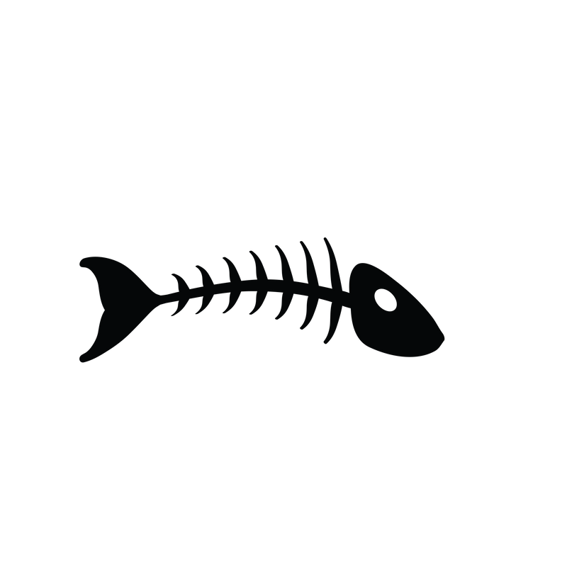 Fish Bones Skeleton Animal Fishing Vinyl Decal Sticker Style-48