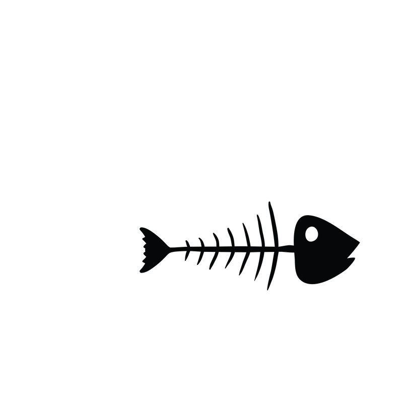 Fish Bones Skeleton Animal Fishing Vinyl Decal Sticker Style-57