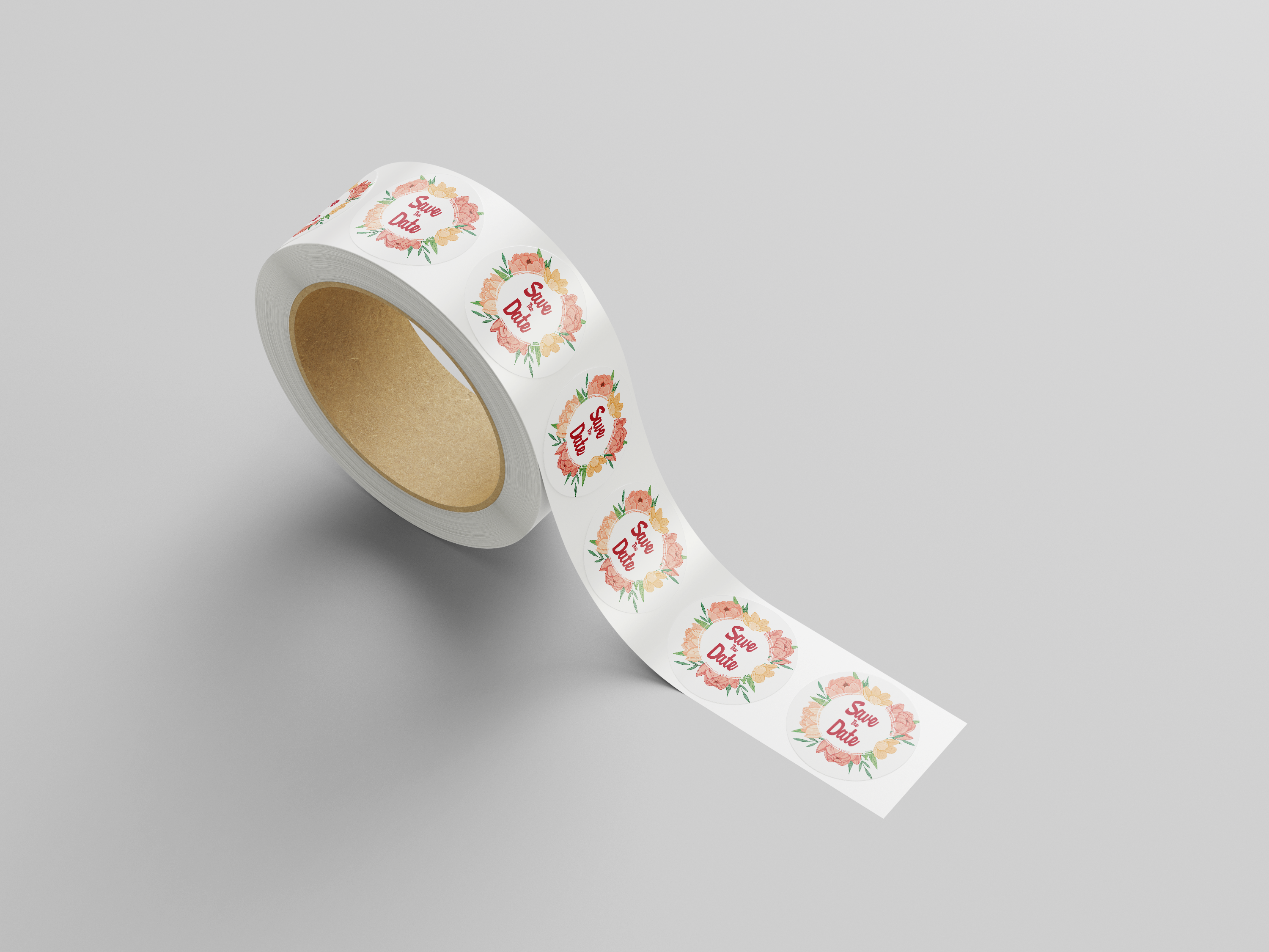 Floral Design 5 Add Your Custom Text Round Circle Sticker Label