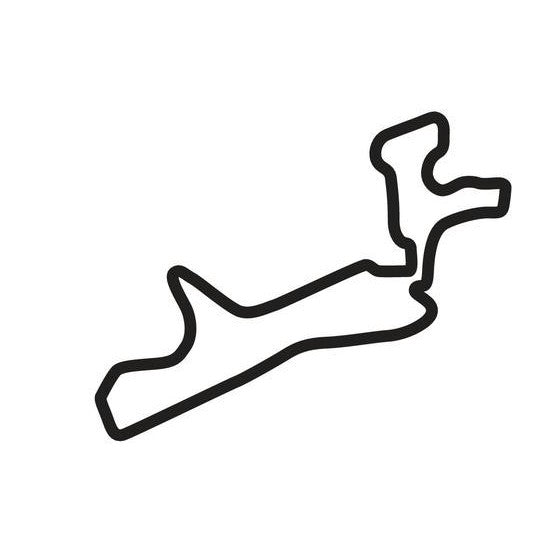 Gotland Ring Grand Prix 2 Circuit Race Track Outline Vinyl Decal Sticker