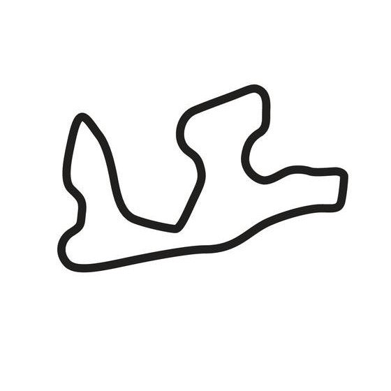 Gotland Ring North Circuit Race Track Outline Vinyl Decal Sticker