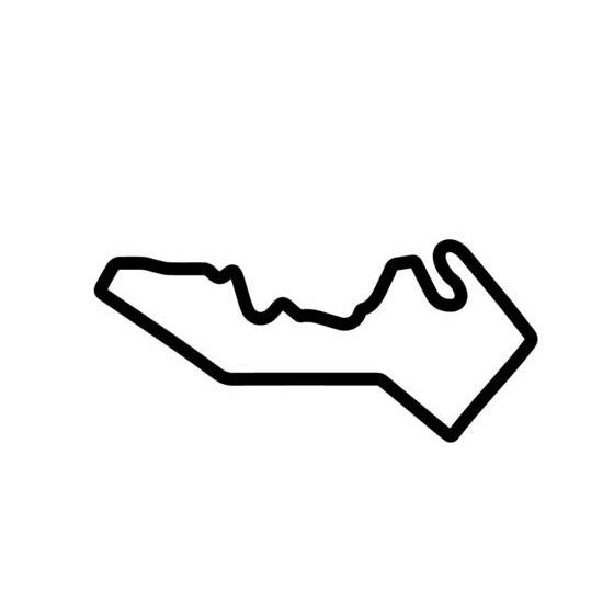 Guia Circuit Race Track Outline Vinyl Decal Sticker