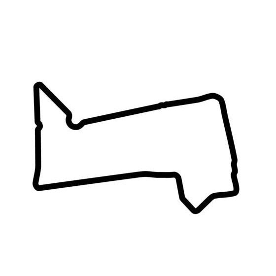 Hamilton Street Circuit Race Track Outline Vinyl Decal Sticker