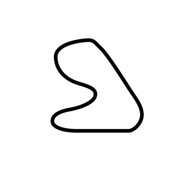 Hampton Downs Club Circuit Race Track Outline Vinyl Decal Sticker