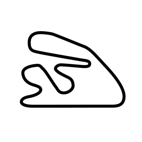 Hampton Downs Full Circuit Race Track Outline Vinyl Decal Sticker