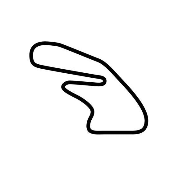 Hampton Downs National Circuit Race Track Outline Vinyl Decal Sticker