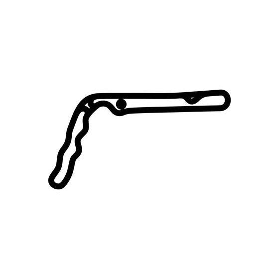 Hethel Test Track Full Circuit Race Track Outline Vinyl Decal Sticker