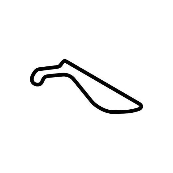 Highlands Motorsports Park C Race Track Outline Vinyl Decal Sticker