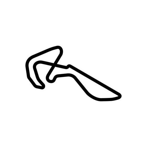 Highlands Motorsports Park E Race Track Outline Vinyl Decal Sticker