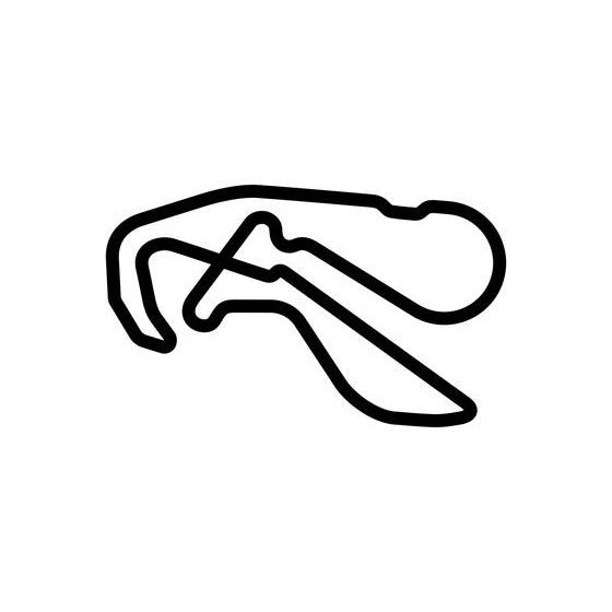 Highlands Motorsports Park Gt Circuit Race Track Outline Vinyl Decal Sticker