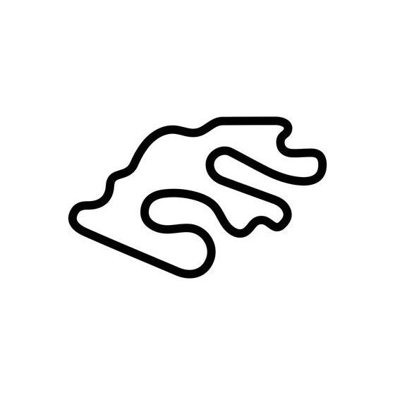 Highlands Motorsports Park Kart Circuit Race Track Outline Vinyl Decal Sticker