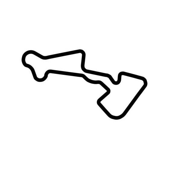 Irungattukottai Race Track Full Circuit Race Track Outline Vinyl Decal Sticker