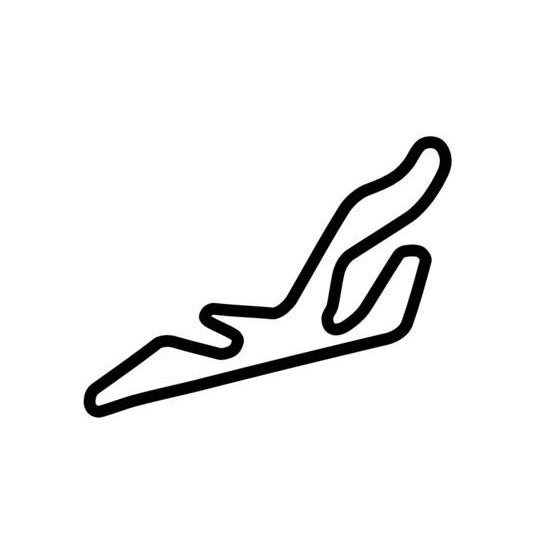 Jarama Circuit Race Track Outline Vinyl Decal Sticker