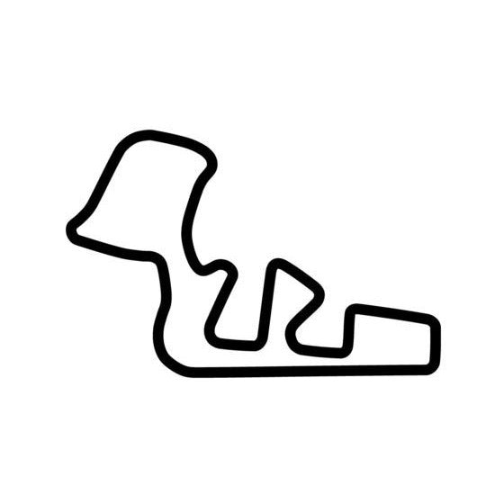 Jyllands Ringen Circuit Race Track Outline Vinyl Decal Sticker