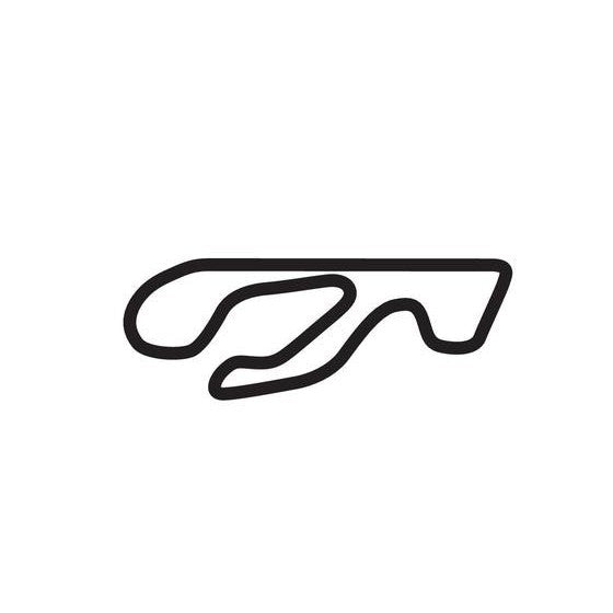 Karlskoga Motorstadion Circuit Race Track Outline Vinyl Decal Sticker