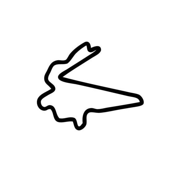 Korea International Circuit Race Track Outline Vinyl Decal Sticker