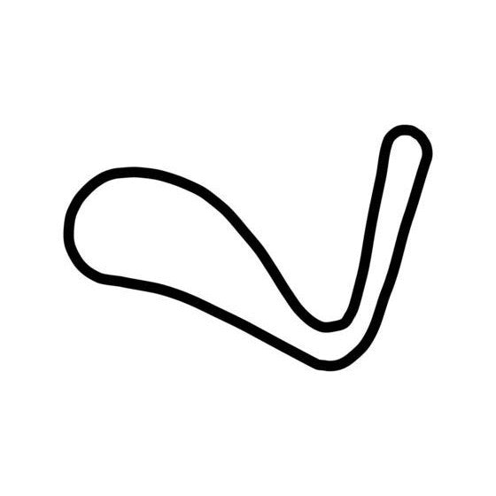 Lydden Hill Race Circuit Race Track Outline Vinyl Decal Sticker