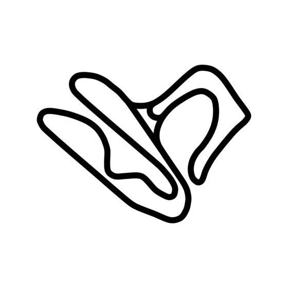Manfeild Autocourse Race Track Outline Vinyl Decal Sticker