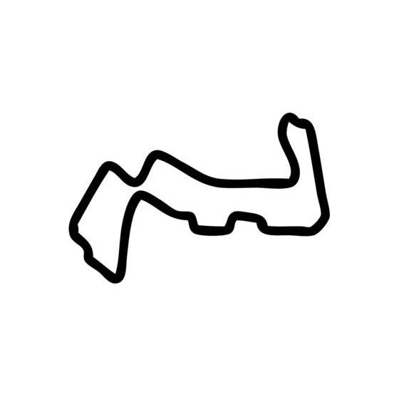 Marina Bay Street Circuit Race Track Outline Vinyl Decal Sticker