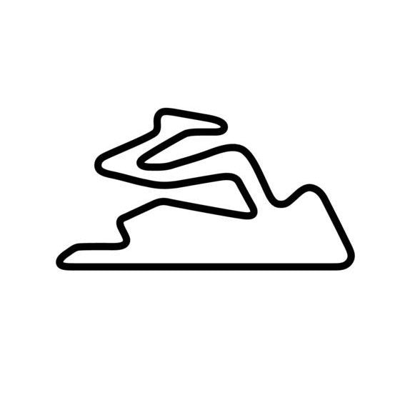 Monte Blanco V5 Gp Circuit Race Track Outline Vinyl Decal Sticker