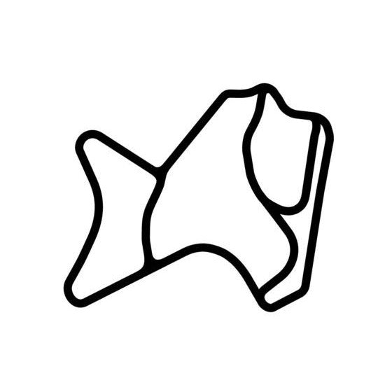 Morgan Park Raceway Race Track Outline Vinyl Decal Sticker