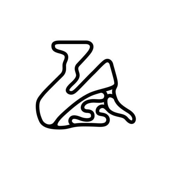 Mornay Circuit Race Track Outline Vinyl Decal Sticker