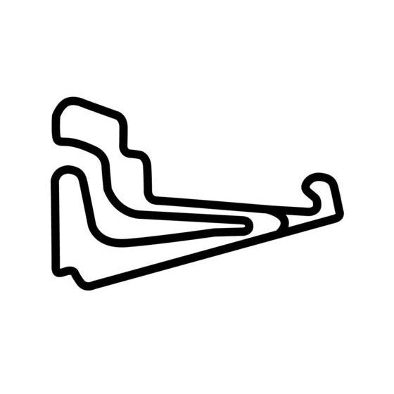 Moscow Autodrom At Miachkovo Circuit Race Track Outline Vinyl Decal Sticker